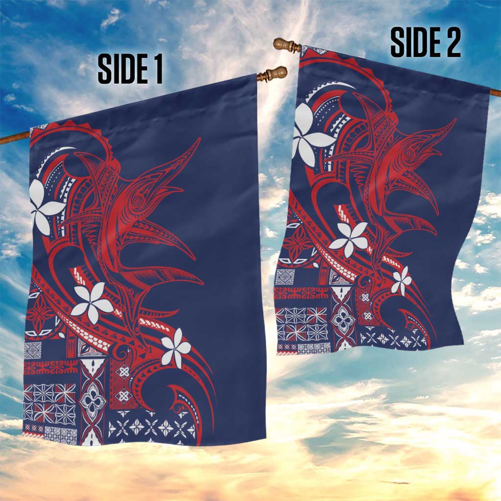 Samoa Manuia le Aso Tuto'atasi Garden Flag Siapo Mamanu Mix Tatau Marlin - Flag Color