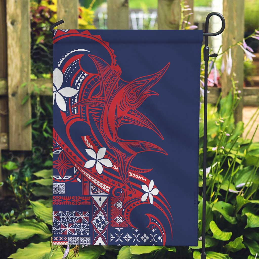 Samoa Manuia le Aso Tuto'atasi Garden Flag Siapo Mamanu Mix Tatau Marlin - Flag Color