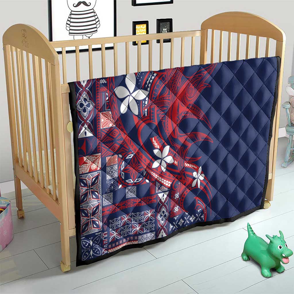 Samoa Manuia le Aso Tuto'atasi Quilt Siapo Mamanu Mix Tatau Marlin - Flag Color