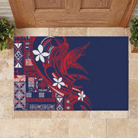Samoa Manuia le Aso Tuto'atasi Rubber Doormat Siapo Mamanu Mix Tatau Marlin - Flag Color