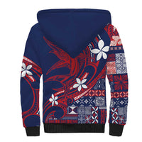 Samoa Manuia le Aso Tuto'atasi Sherpa Hoodie Siapo Mamanu Mix Tatau Marlin - Flag Color LT7 - Polynesian Pride