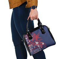 Samoa Manuia le Aso Tuto'atasi Shoulder Handbag Siapo Mamanu Mix Tatau Marlin - Flag Color