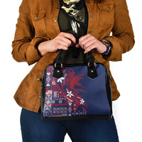 Samoa Manuia le Aso Tuto'atasi Shoulder Handbag Siapo Mamanu Mix Tatau Marlin - Flag Color