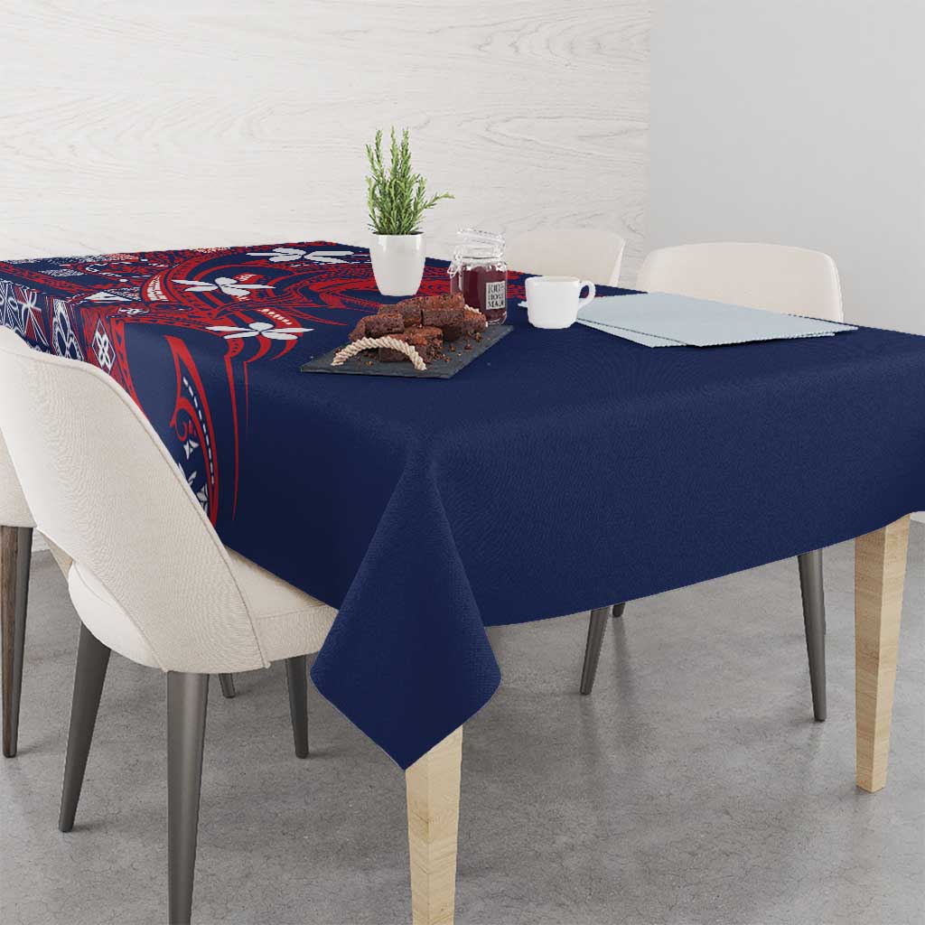 Samoa Manuia le Aso Tuto'atasi Tablecloth Siapo Mamanu Mix Tatau Marlin - Flag Color