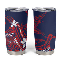 Samoa Manuia le Aso Tuto'atasi Tumbler Cup Siapo Mamanu Mix Tatau Marlin - Flag Color