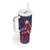 Samoa Manuia le Aso Tuto'atasi Tumbler With Handle Siapo Mamanu Mix Tatau Marlin - Flag Color