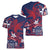 Samoa Manuia le Aso Tuto'atasi Women V-Neck T-Shirt Siapo Mamanu Mix Tatau Marlin - Flag Color