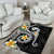 Kanaka Maoli Hawaii Plumeria Area Rug Dancing Tentacles Black Style