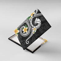 Kanaka Maoli Hawaii Plumeria Canvas Wall Art Dancing Tentacles Black Style