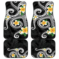 Kanaka Maoli Hawaii Plumeria Car Mats Dancing Tentacles Black Style