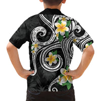 Kanaka Maoli Hawaii Plumeria Kid Hawaiian Shirt Dancing Tentacles Black Style