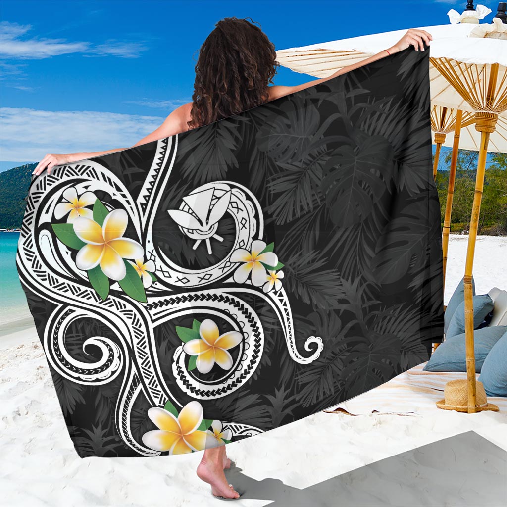 Kanaka Maoli Hawaii Plumeria Sarong Dancing Tentacles Black Style