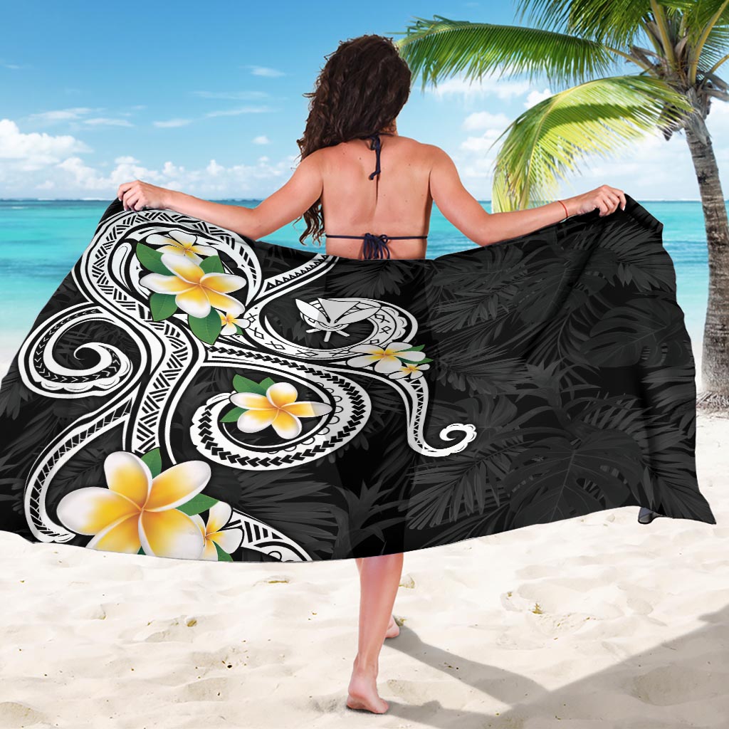 Kanaka Maoli Hawaii Plumeria Sarong Dancing Tentacles Black Style