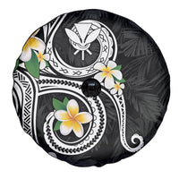 Kanaka Maoli Hawaii Plumeria Spare Tire Cover Dancing Tentacles Black Style