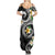 Kanaka Maoli Hawaii Plumeria Summer Maxi Dress Dancing Tentacles Black Style