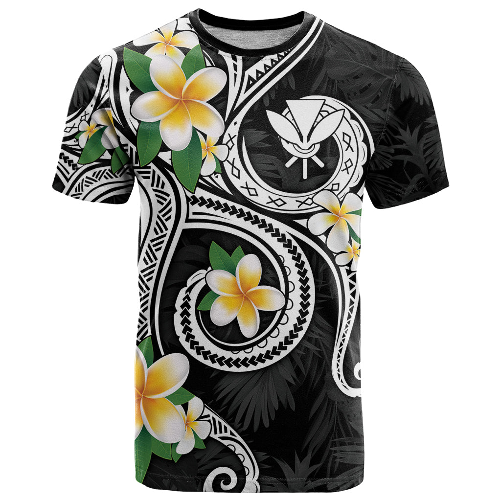 Kanaka Maoli Hawaii Plumeria T Shirt Dancing Tentacles Black Style