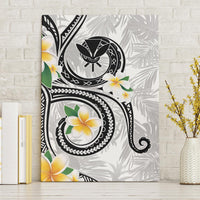 Kanaka Maoli Hawaii Plumeria Canvas Wall Art Dancing Tentacles White Style