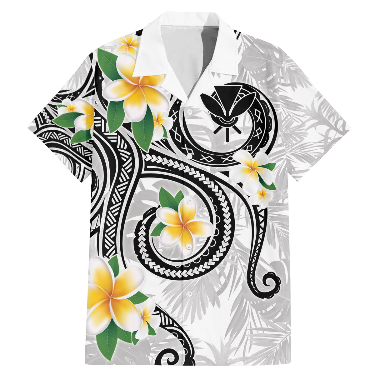 Kanaka Maoli Hawaii Plumeria Family Matching Mermaid Dress and Hawaiian Shirt Dancing Tentacles White Style