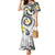 Kanaka Maoli Hawaii Plumeria Family Matching Mermaid Dress and Hawaiian Shirt Dancing Tentacles White Style