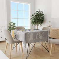 Kanaka Maoli Hawaii Plumeria Tablecloth Dancing Tentacles White Style