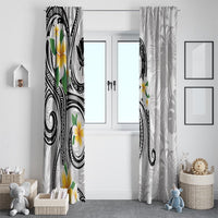 Kanaka Maoli Hawaii Plumeria Window Curtain Dancing Tentacles White Style