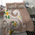 Kanaka Maoli Hawaii Plumeria Bedding Set Dancing Tentacles Beige Style LT7