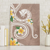 Kanaka Maoli Hawaii Plumeria Canvas Wall Art Dancing Tentacles Beige Style LT7