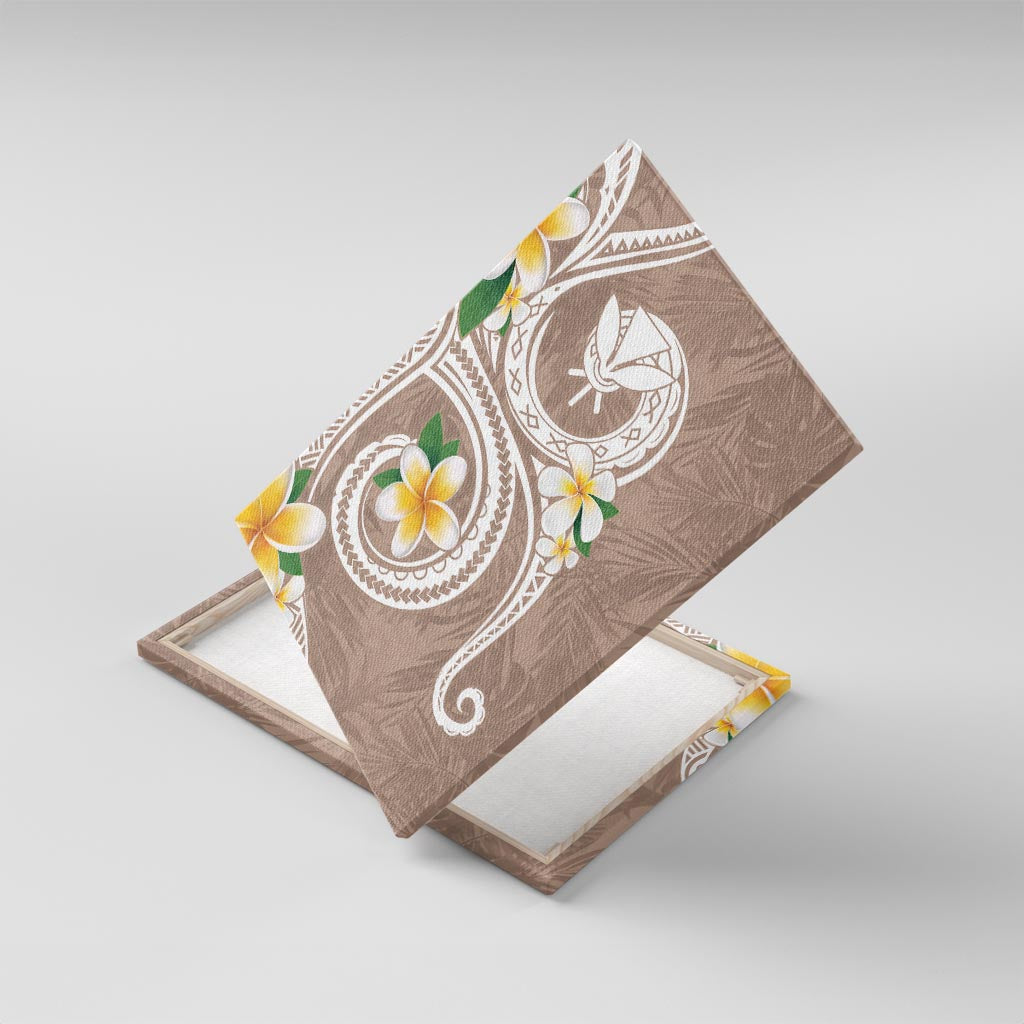 Kanaka Maoli Hawaii Plumeria Canvas Wall Art Dancing Tentacles Beige Style LT7