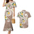 Kanaka Maoli Hawaii Plumeria Couples Matching Mermaid Dress and Hawaiian Shirt Dancing Tentacles Beige Style
