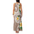 Kanaka Maoli Hawaii Plumeria Family Matching Tank Maxi Dress and Hawaiian Shirt Dancing Tentacles Beige Style
