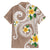 Kanaka Maoli Hawaii Plumeria Hawaiian Shirt Dancing Tentacles Beige Style