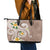 Kanaka Maoli Hawaii Plumeria Leather Tote Bag Dancing Tentacles Beige Style LT7