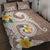 Kanaka Maoli Hawaii Plumeria Quilt Bed Set Dancing Tentacles Beige Style LT7