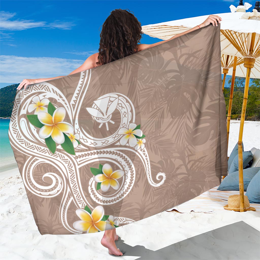 Kanaka Maoli Hawaii Plumeria Sarong Dancing Tentacles Beige Style LT7
