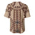 Bula Fiji Vintage Baseball Jersey Brown Masi Motifs