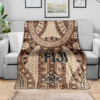 Bula Fiji Vintage Blanket Brown Masi Motifs