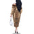 Bula Fiji Vintage Family Matching Off The Shoulder Long Sleeve Dress and Hawaiian Shirt Brown Masi Motifs