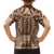 Bula Fiji Vintage Family Matching Short Sleeve Bodycon Dress and Hawaiian Shirt Brown Masi Motifs
