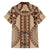 Bula Fiji Vintage Hawaiian Shirt Brown Masi Motifs