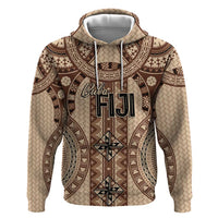 Bula Fiji Vintage Hoodie Brown Masi Motifs