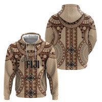 Bula Fiji Vintage Hoodie Brown Masi Motifs