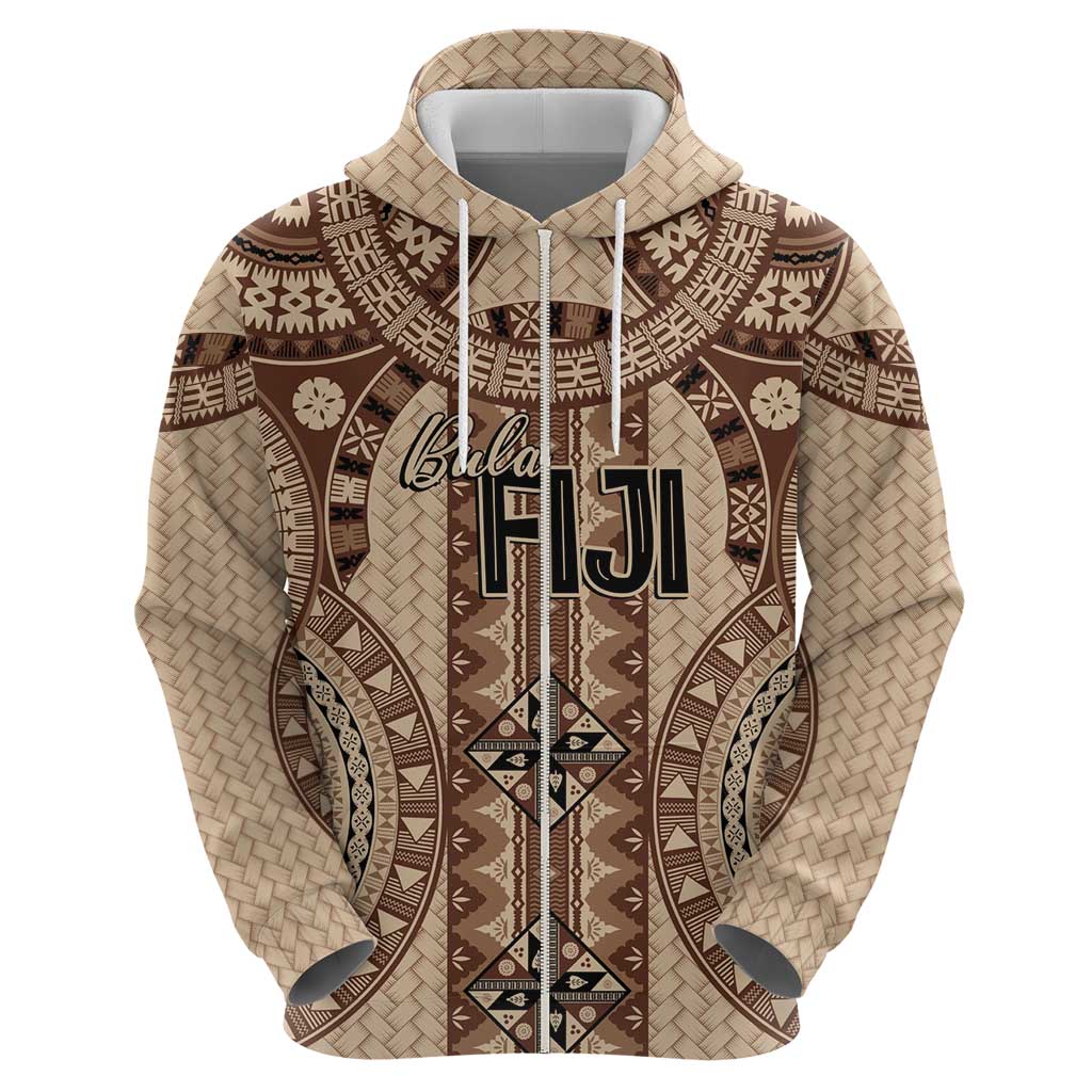 Bula Fiji Vintage Hoodie Brown Masi Motifs