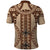 Bula Fiji Vintage Polo Shirt Brown Masi Motifs