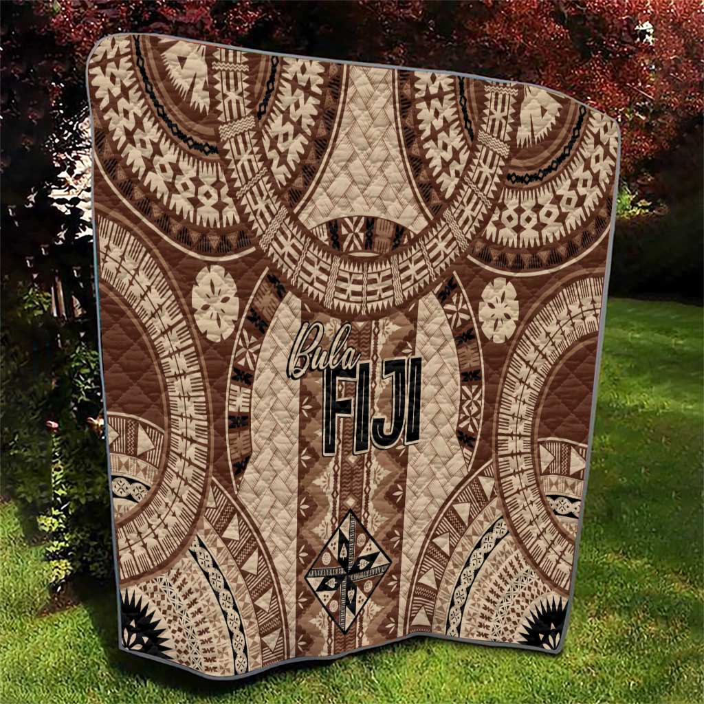 Bula Fiji Vintage Quilt Brown Masi Motifs