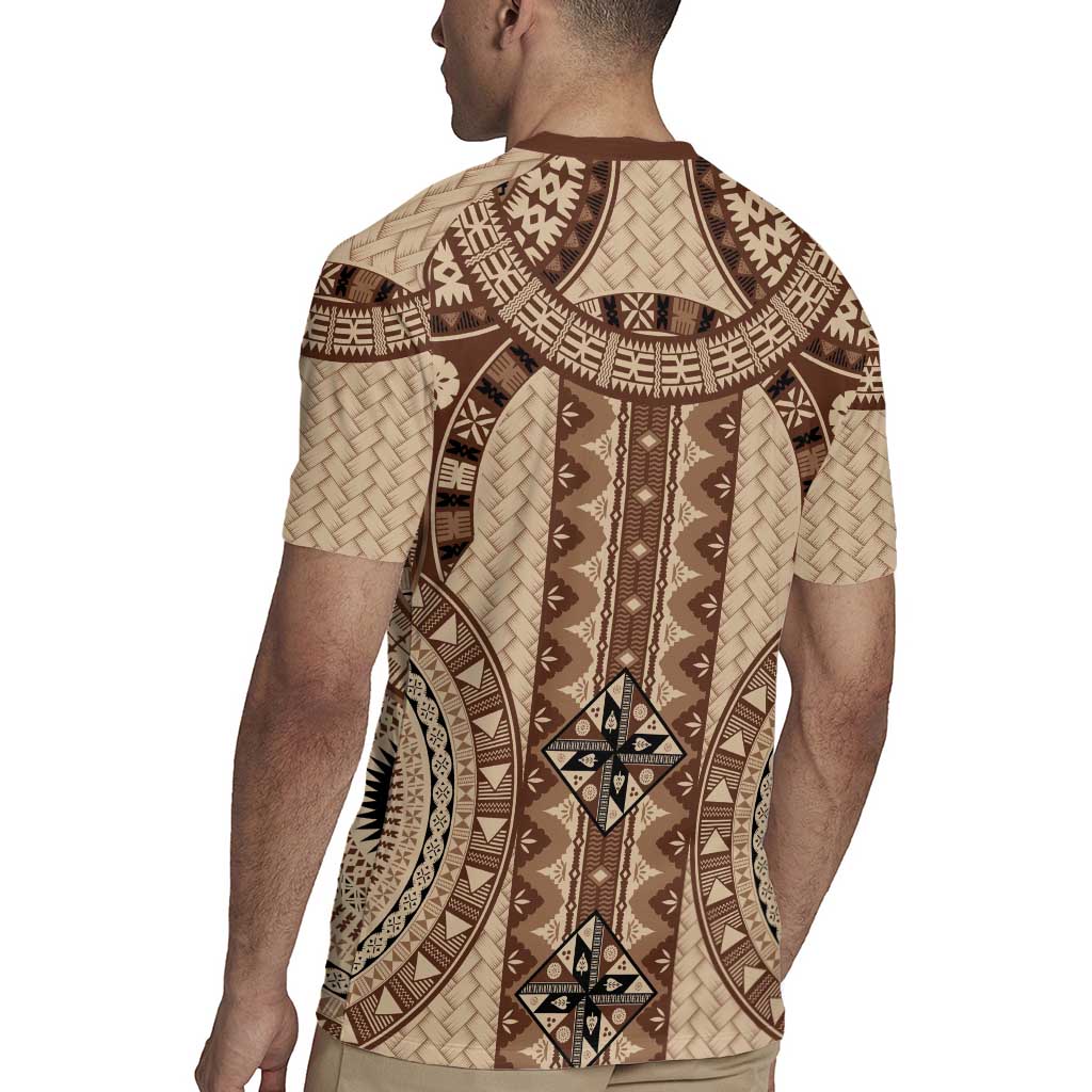 Bula Fiji Vintage Rugby Jersey Brown Masi Motifs