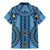 Bula Fiji Vintage Family Matching Mermaid Dress and Hawaiian Shirt Prussian Blue Masi Motifs