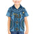 Bula Fiji Vintage Family Matching Mermaid Dress and Hawaiian Shirt Prussian Blue Masi Motifs
