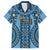 Bula Fiji Vintage Family Matching Tank Maxi Dress and Hawaiian Shirt Prussian Blue Masi Motifs