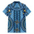 Bula Fiji Vintage Family Matching Tank Maxi Dress and Hawaiian Shirt Prussian Blue Masi Motifs