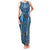 Bula Fiji Vintage Family Matching Tank Maxi Dress and Hawaiian Shirt Prussian Blue Masi Motifs